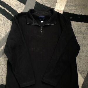 Basic Editions Black Half-Zip Pullover Sweater